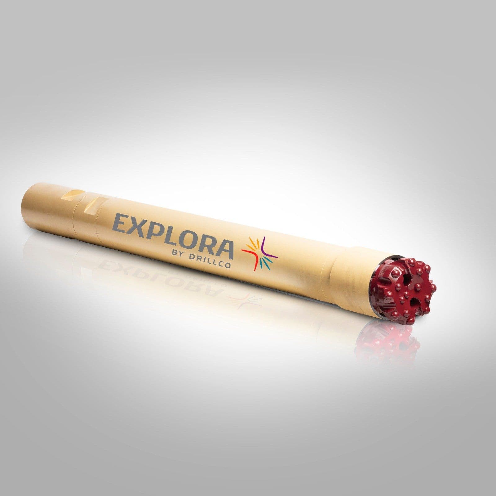 Drillco EXPLORA reverse circulation (RC) hammer with its bit